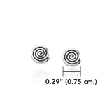 Spiral Silver Post Earrings TER1820 - Jewelry