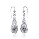Celtic Trinity Rose Silver Earrings TER1851 - Jewelry