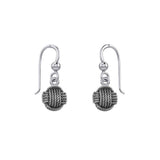 Nautical Monkey Fist Knot Silver Earrings TER1886 - Jewelry