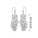 Silver Flower of Life Owl Earrings TER1905 - Jewelry
