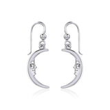 Double Sided Crescent Moon Silver Earrings TER1911 - Jewelry