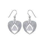 Feel the Tranquil in Angels Wings with Triquetra Sterling Silver Earrings TER1944