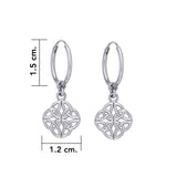 Celtic Knotwork Silver Hoop Earrings TER2055