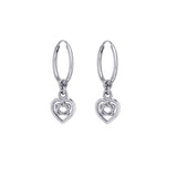 Celtic Knotwork Heart Silver Hoop Earrings TER2060