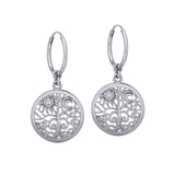 Celtic Tree of Life Silver Hoop Earrings TER2095