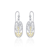 Worthy of the Golden Tree of Life ~ 14k Gold accent and Sterling Silver Jewelry Earrings - Jewelry