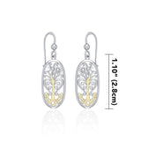 Worthy of the Golden Tree of Life ~ 14k Gold accent and Sterling Silver Jewelry Earrings - Jewelry