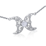 Blue Moon Silver Necklace with Gemstone TN270