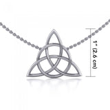 Celtic Knotwork Silver Triquetra Necklace TNC038