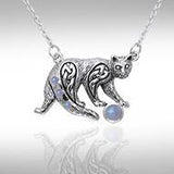 Celtic Cat Gemstone Necklace TNC042 - Jewelry