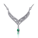 12 Zodiac Symbols Silver Necklace with Teardrop Birthstone of your choice TNC461