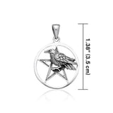 Raven Pentacle Silver Pendant TP1530