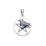 Raven Pentacle Silver Pendant TP1530