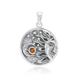 Sun Moon Stars Sterling Silver Pendant TP3146