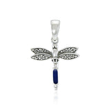 Dragonfly and Gem Silver Pendant TP3177 - Jewelry