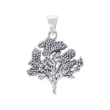 Leaf Sterling Silver Pendant TP3217 - Jewelry