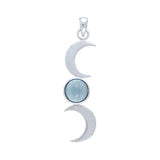 Blue Moon Silver Pendant - Magicksymbols