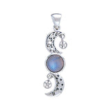 Blue Moon Silver Pendant - Magicksymbols