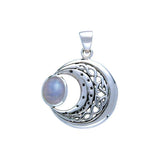 Blue Moon Silver Pendant - Magicksymbols