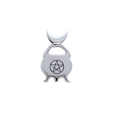 Magickal Witches Cauldron Silver Pendant TP3279