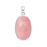 Large Silver Oval with Inlay Stone Pendant TP3539 - Jewelry