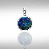 Rainbow Disc Silver Pendant TP3639 - Jewelry