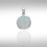 Rainbow Disc Silver Pendant TP3639 - Jewelry