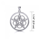 Silver Pentagram Pentacle Pendant TP465