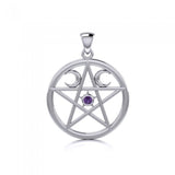 Silver Pentagram Pentacle Pendant TP469