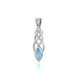 Contemporary Celtic Knotwork Silver Pendant TP857 - Jewelry