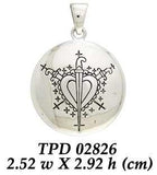 A Masterpiece of Ezili Dantor Veve ~ Sterling Silver Jewelry Pendant TPD2826 - Jewelry