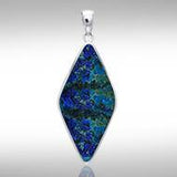 Lozenge Cabochon Silver Pendant TPD1011 - Jewelry