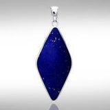 Lozenge Cabochon Silver Pendant TPD1011 - Jewelry