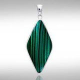 Lozenge Cabochon Silver Pendant TPD1011 - Jewelry