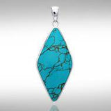 Lozenge Cabochon Silver Pendant TPD1011 - Jewelry