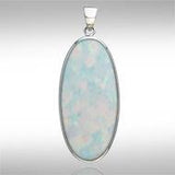 Oval Cabochon Silver Pendant TPD110 - Jewelry