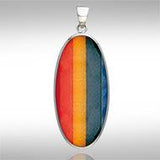 Oval Cabochon Silver Pendant TPD110 - Jewelry