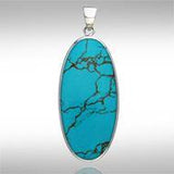 Oval Cabochon Silver Pendant TPD110 - Jewelry