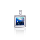 Square Cabochon Silver Pendant TPD112 - Jewelry