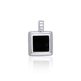 Square Cabochon Silver Pendant TPD112 - Jewelry