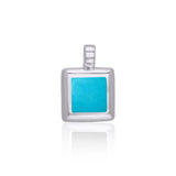 Square Cabochon Silver Pendant TPD112 - Jewelry