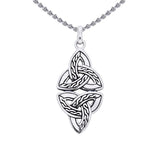 Double Braided Celtic Trinity Knot Sterling Silver Pendant TPD1294 - Jewelry