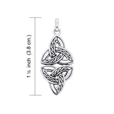 Double Braided Celtic Trinity Knot Sterling Silver Pendant TPD1294 - Jewelry