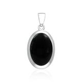 Oval Cabochon Silver Pendant TPD138