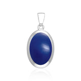 Oval Cabochon Silver Pendant TPD138 - Jewelry