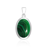 Oval Cabochon Silver Pendant TPD138 - Jewelry