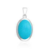 Oval Cabochon Silver Pendant TPD138 - Jewelry