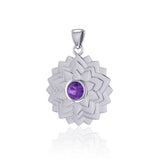 Sahasrara Crown Silver and Gold Chakra Pendant TPD1510 - Jewelry