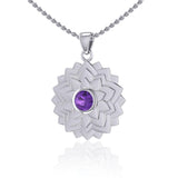 Sahasrara Crown Silver and Gold Chakra Pendant TPD1510 - Jewelry