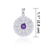 Sahasrara Crown Silver and Gold Chakra Pendant TPD1510 - Jewelry